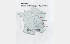 Raid 2025 Châlons Champagne -- Alpes d'Huez